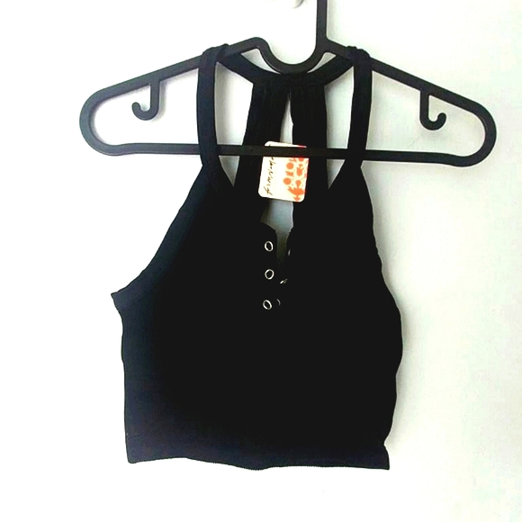Free People Tops - Free People Free Throw Henley Black